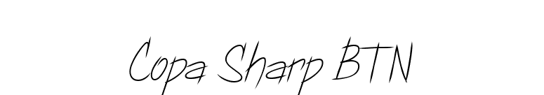 Copa Sharp BTN font preview