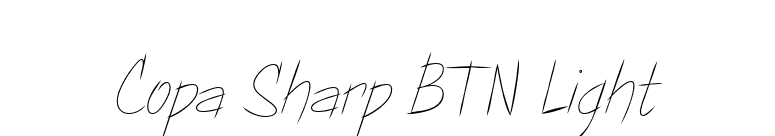 Copa Sharp BTN Light font preview