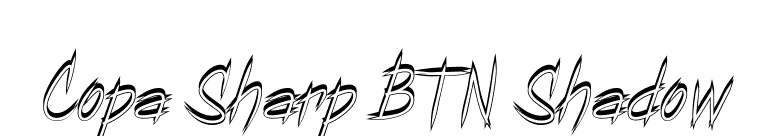 Copa Sharp BTN Shadow font preview