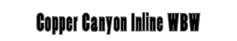 Copper Canyon Inline WBW font preview
