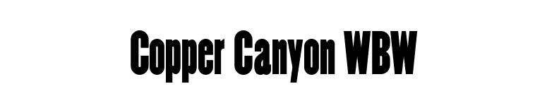 Copper Canyon WBW font preview