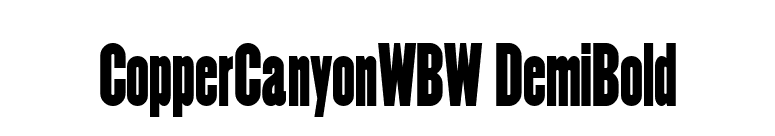 CopperCanyonWBW DemiBold font preview