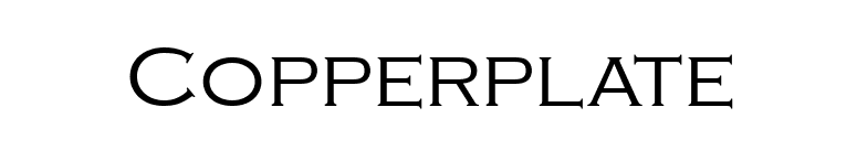 Copperplate font preview