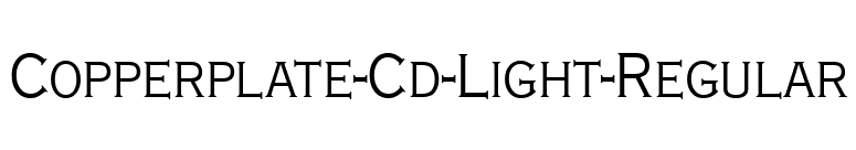 Copperplate-Cd-Light-Regular font preview