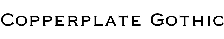 Copperplate Gothic font preview
