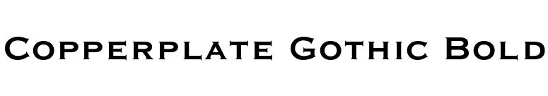 Copperplate Gothic Bold font preview