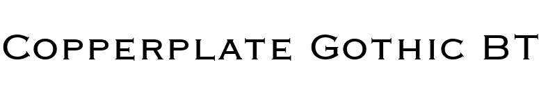Copperplate Gothic BT font preview