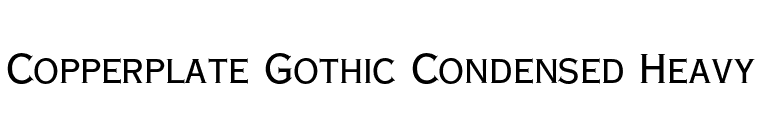 Copperplate Gothic Condensed Heavy  font preview