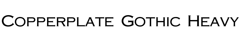 Copperplate Gothic Heavy font preview