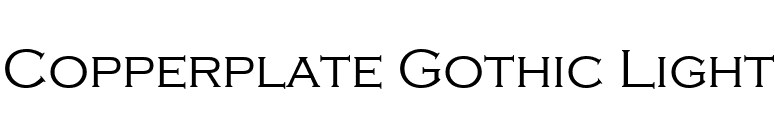 Copperplate Gothic Light font preview