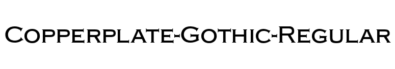 Copperplate-Gothic-Regular font preview