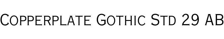 Copperplate Gothic Std 29 AB font preview