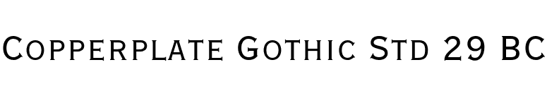 Copperplate Gothic Std 29 BC font preview