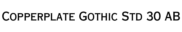 Copperplate Gothic Std 30 AB font preview