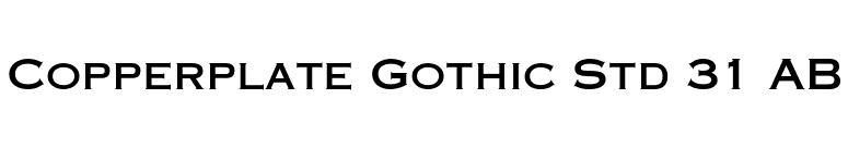 Copperplate Gothic Std 31 AB font preview