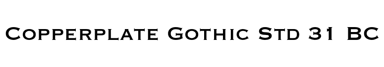 Copperplate Gothic Std 31 BC font preview
