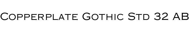 Copperplate Gothic Std 32 AB font preview