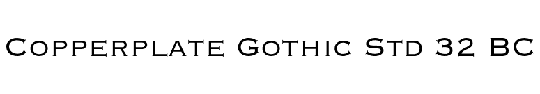 Copperplate Gothic Std 32 BC font preview