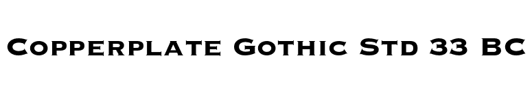 Copperplate Gothic Std 33 BC font preview