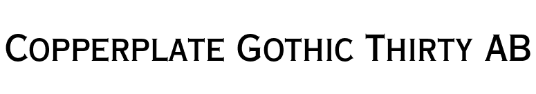 Copperplate Gothic Thirty AB font preview