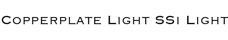 Copperplate Light SSi Light font preview