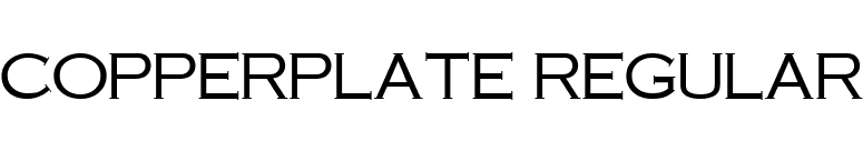 Copperplate Regular font preview