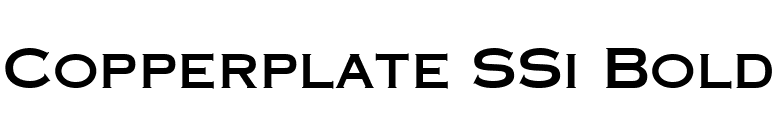 Copperplate SSi Bold font preview