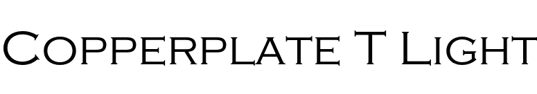 Copperplate T Light font preview