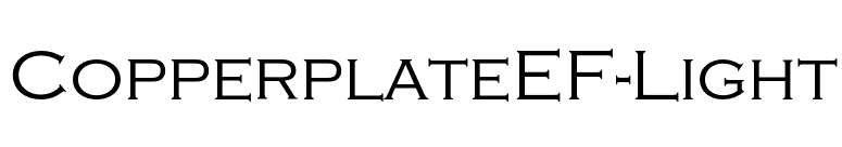 CopperplateEF-Light font preview