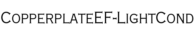 CopperplateEF-LightCond font preview