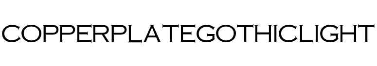 CopperplateGothicLight font preview