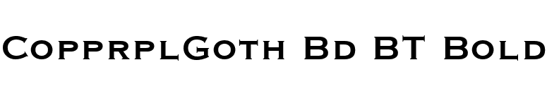 CopprplGoth Bd BT Bold font preview