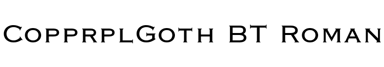 CopprplGoth BT Roman font preview