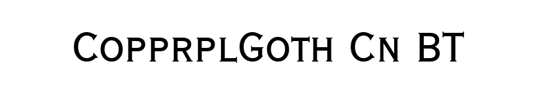 CopprplGoth Cn BT font preview