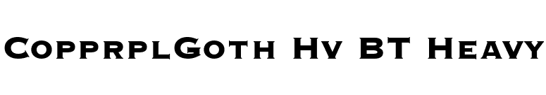 CopprplGoth Hv BT Heavy font preview