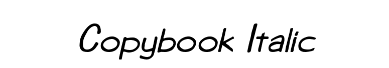 Copybook Italic font preview