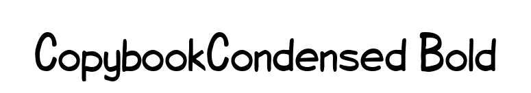 CopybookCondensed Bold font preview
