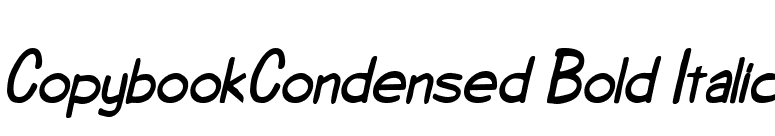 CopybookCondensed Bold Italic font preview