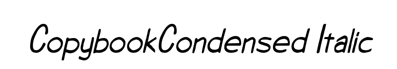 CopybookCondensed Italic font preview