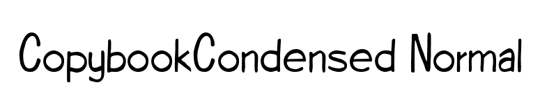 CopybookCondensed Normal font preview