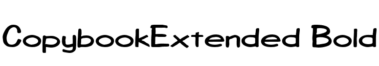 CopybookExtended Bold font preview