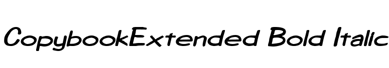 CopybookExtended Bold Italic font preview
