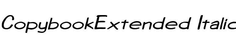 CopybookExtended Italic font preview