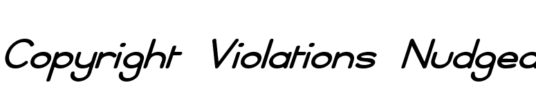 Copyright Violations Nudged font preview