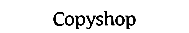 Copyshop font preview