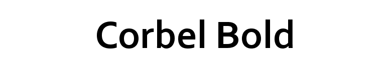 Corbel Bold font preview