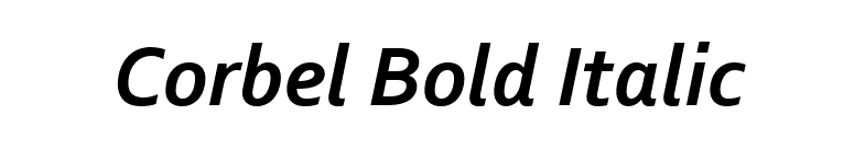 Corbel Bold Italic font preview