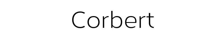 Corbert font preview