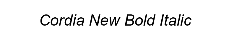 Cordia New Bold Italic font preview