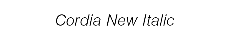 Cordia New Italic font preview